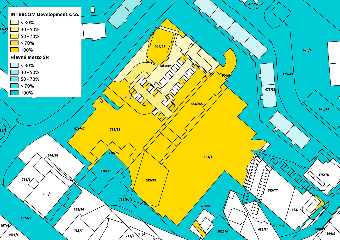 Rača katastrálna mapa